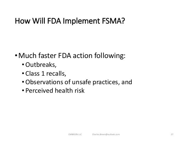 Recent Fsma Updates And What The Fda Expects Of You