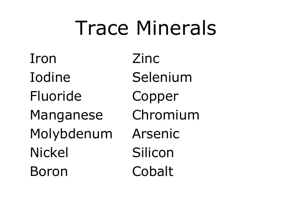 Trace minerals