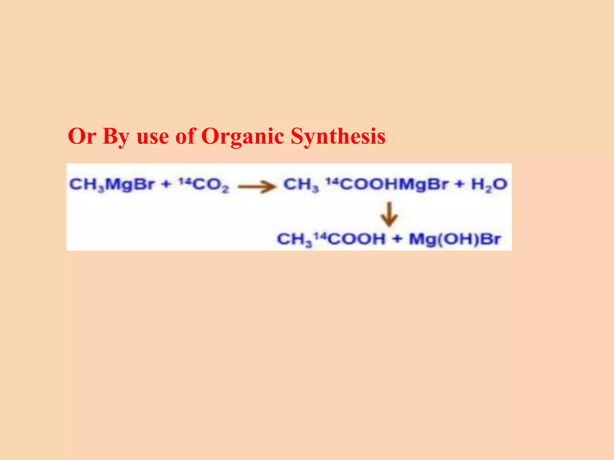Or By use of Organic Synthesis
 