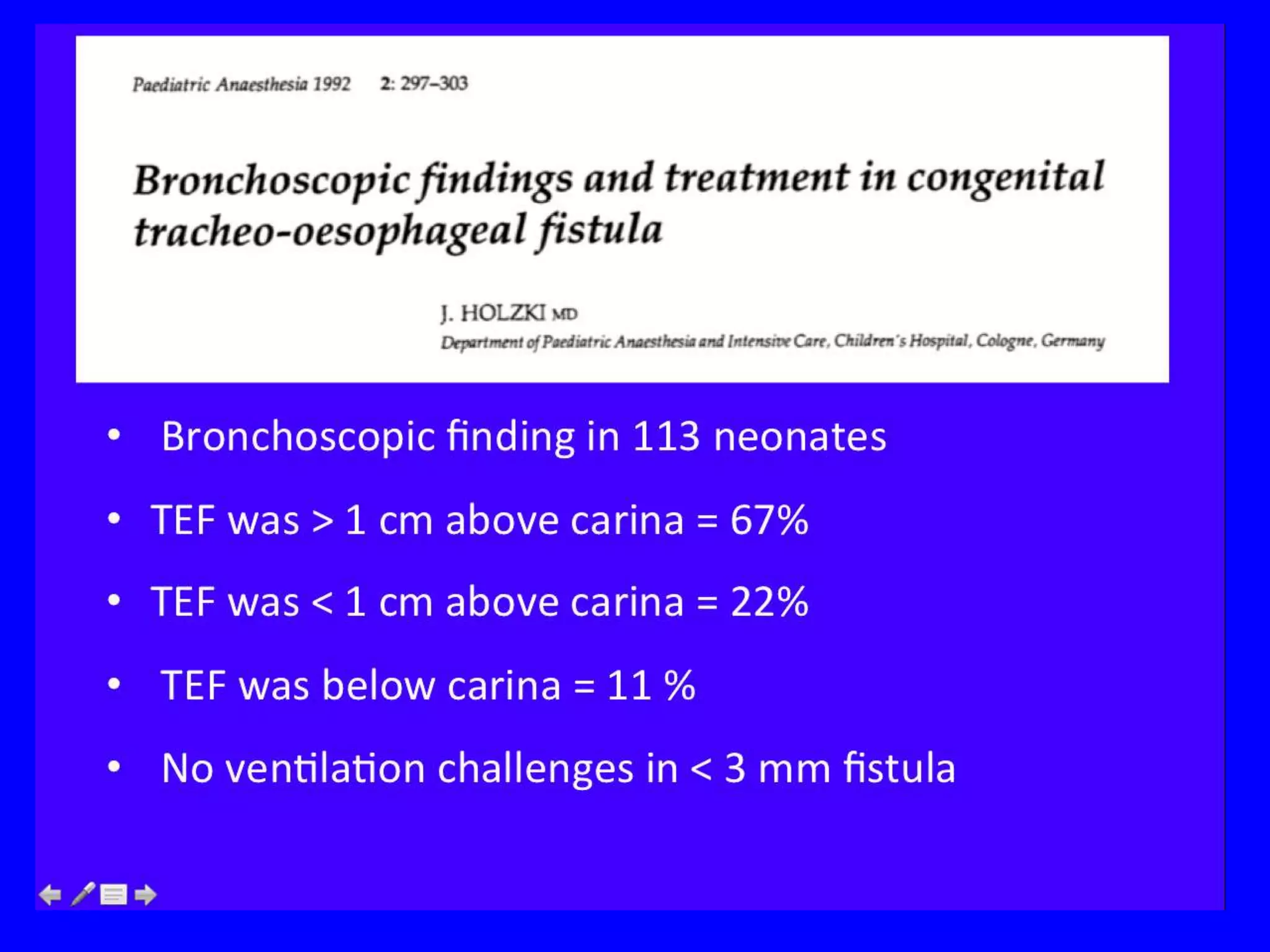 Anesthesia for Tracheoesophageal fistula PPT