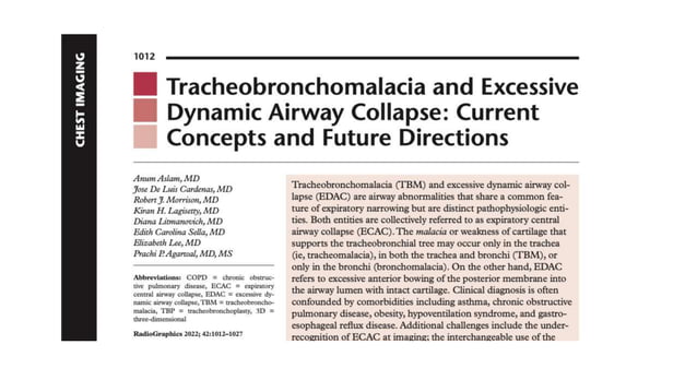 tracheomalcia and edac.pptx | Lung and Respiratory Health | Diseases ...