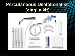 Percutaneous Dilatational kit
(ciaglia kit)
 