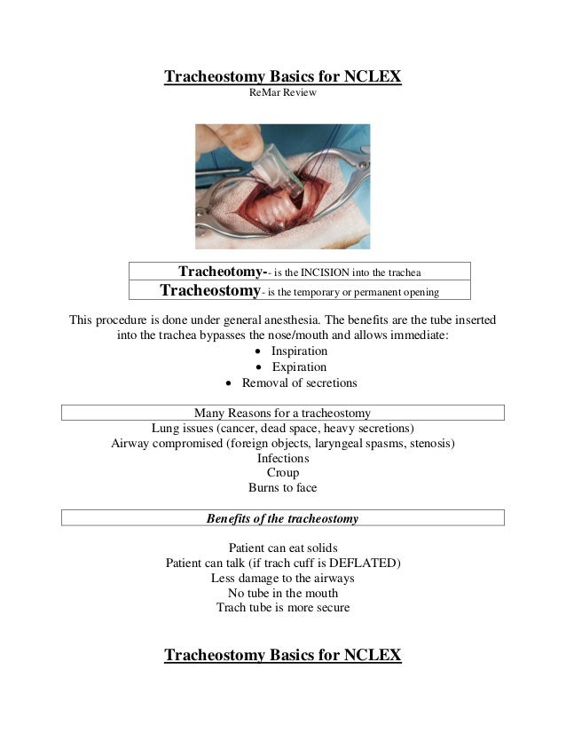Tracheostomy basicsfornclex