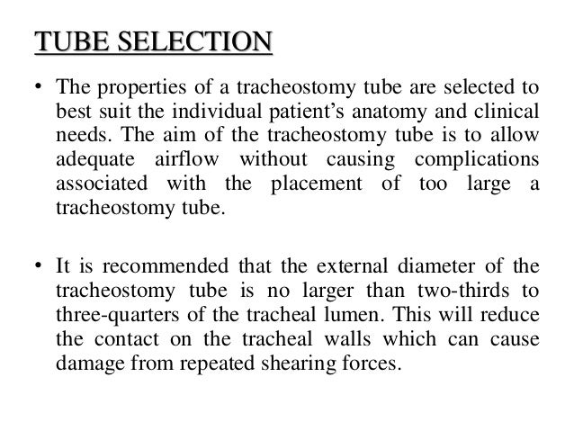 Trach Size Comparison Chart