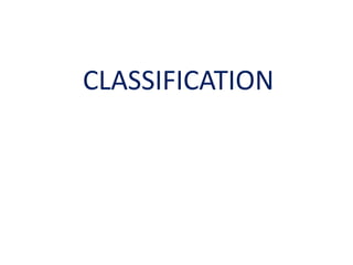 CLASSIFICATION
 