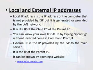 Local Ips Tracing An IP Address or Domain Name by Raghu Khimani | PPTX
