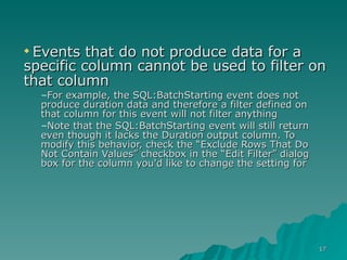 Tracing Sql Server 2005 | PPT