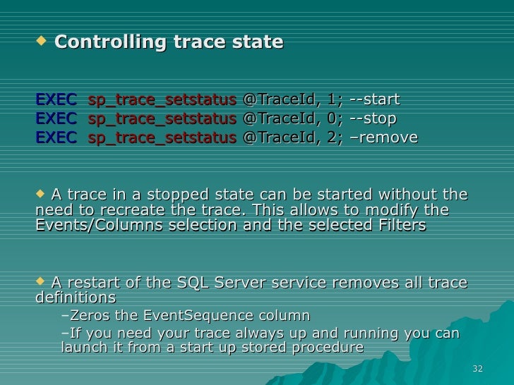 Tracing Sql Server 2005