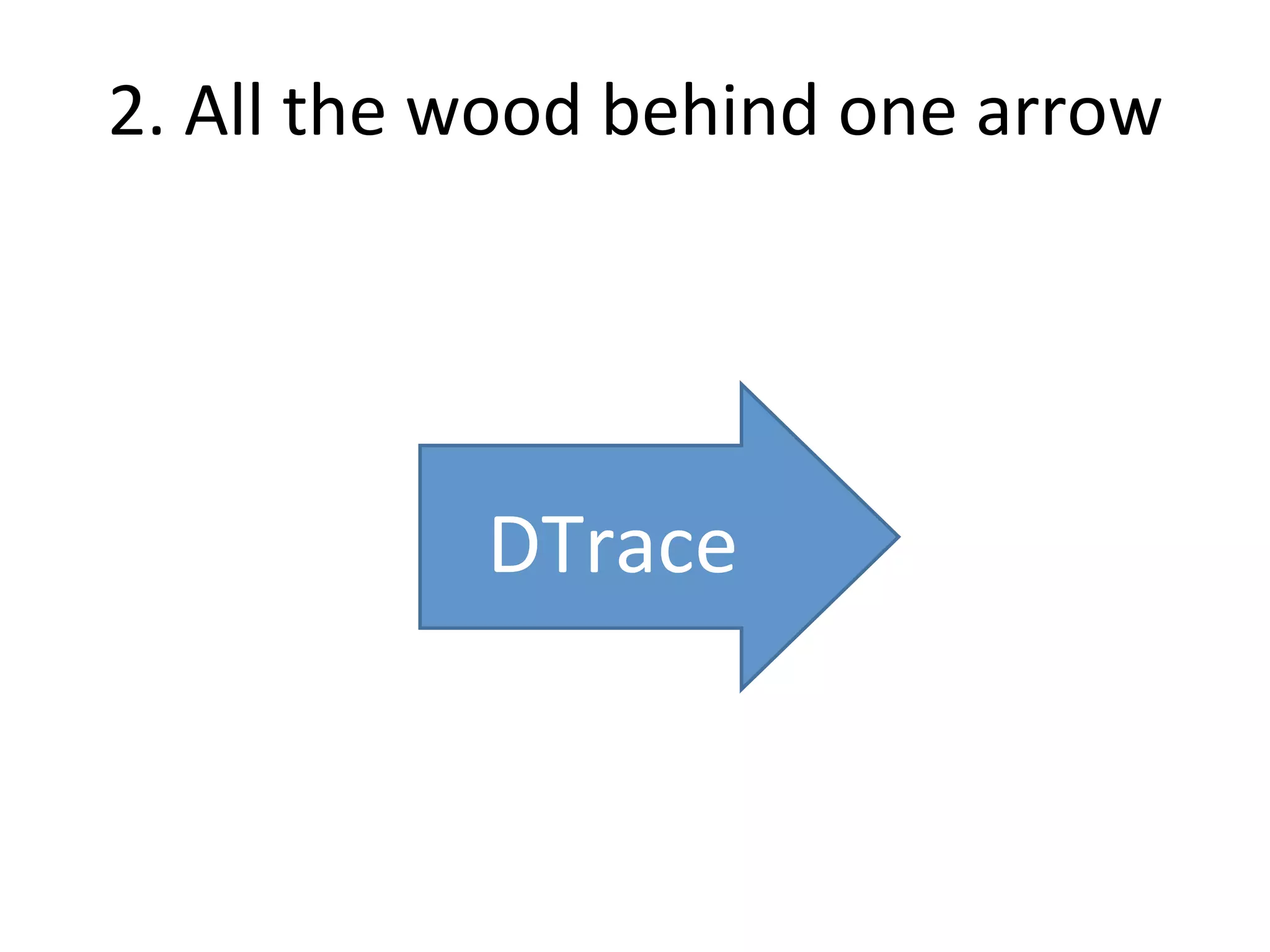 2. 
All 
the 
wood 
behind 
one 
arrow 
DTrace 
 