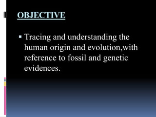 Tracing the human evolution | PPTX