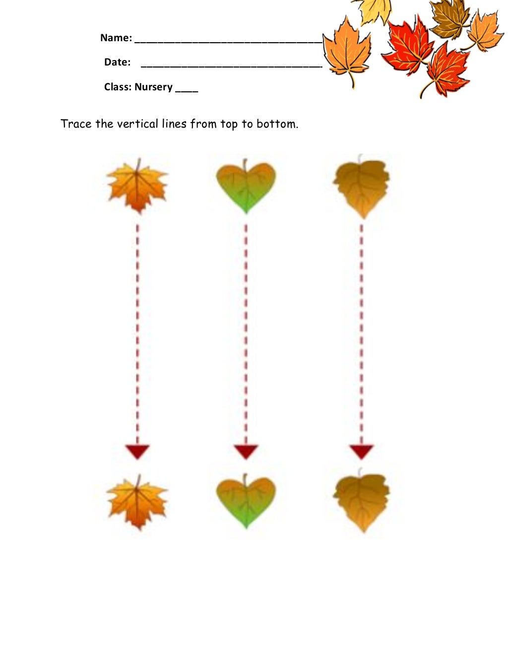 Tracing Vertical Lines