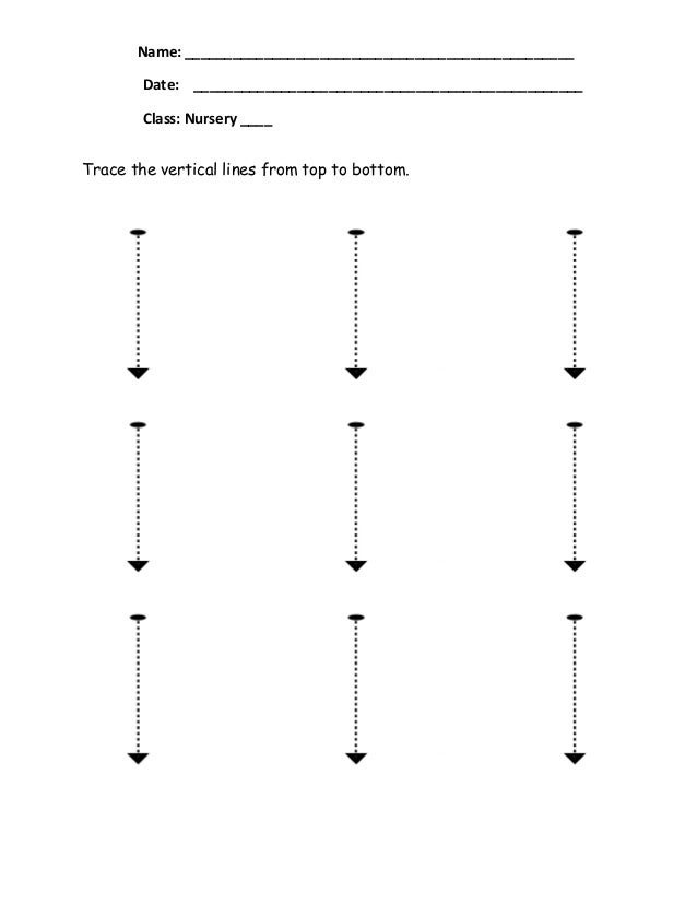 Tracing vertical lines