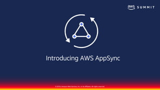 © 2018, Amazon Web Services, Inc. or its affiliates. All rights reserved.
Introducing AWS AppSync
 