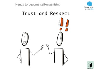 Needs to become self-organising
Trust and Respect
 