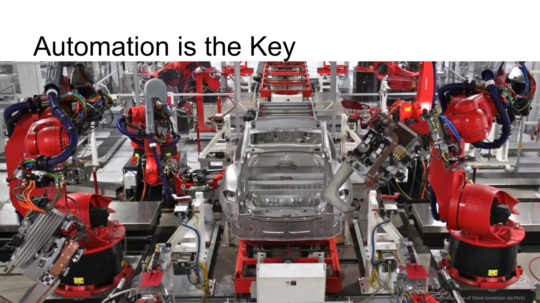 30
Automation is the Key
Photo	courtesy	of	Steve	Jurvetson	via	Flickr	
 