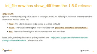 @petersouter 25
ini_file now has show_diff from the 1.5.0 release
 