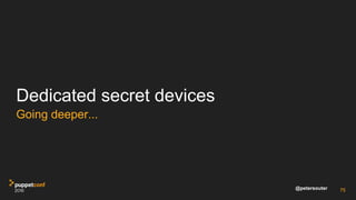 @petersouter
Dedicated secret devices
Going deeper...
75
 