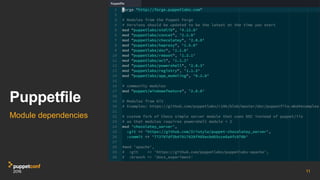 Puppetfile
Module dependencies
11
 
