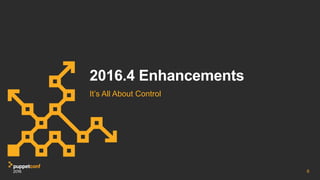 2016.4 Enhancements
It’s All About Control
6
 