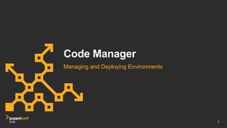 Code Manager
Managing and Deploying Environments
8
 