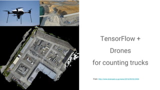 TensorFlow +
Drones
for counting trucks
From: http://www.brainpad.co.jp/news/2016/09/02/3454
 