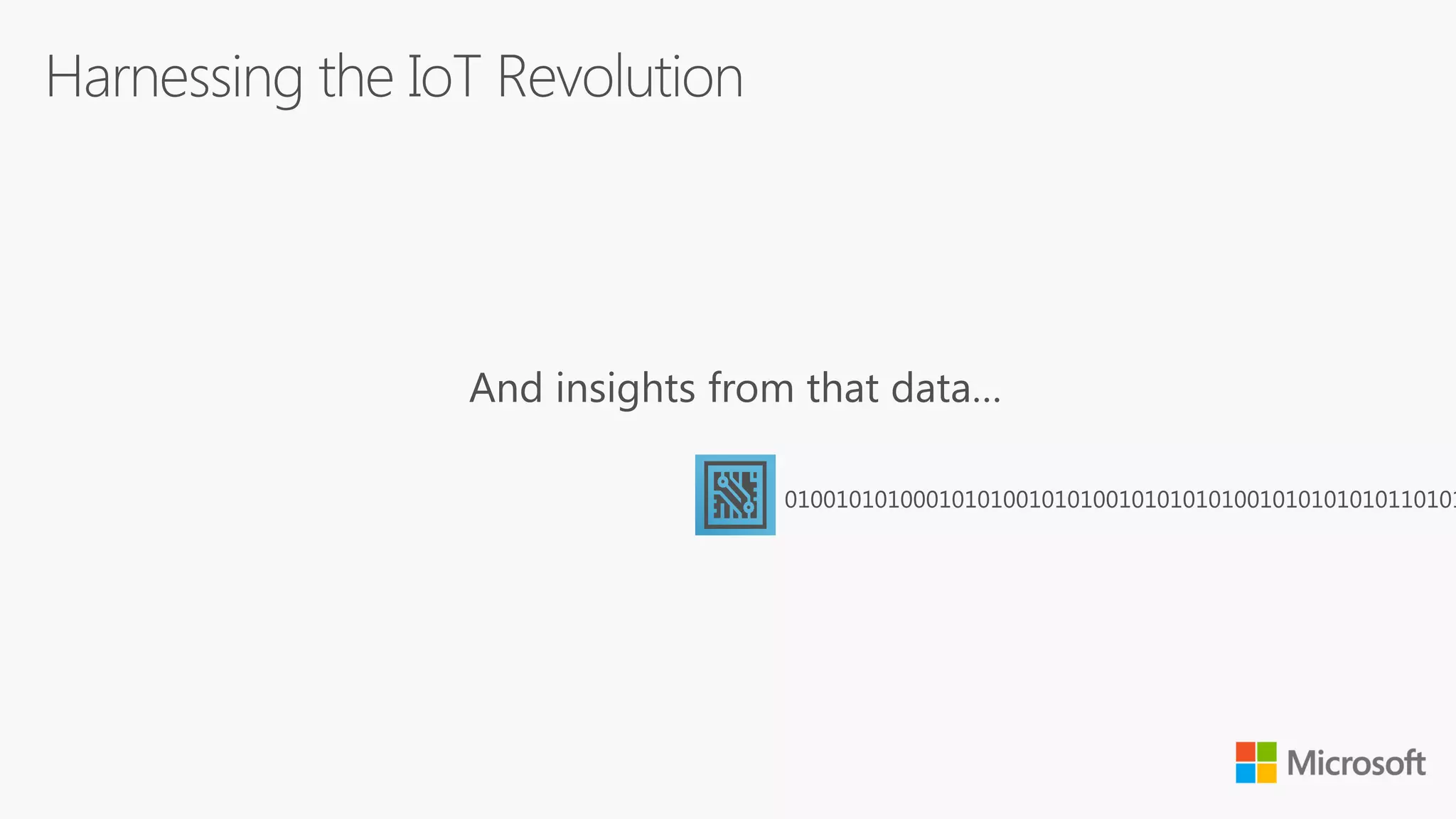 And insights from that data…
01001010100010101001010100101010101001010101010110101
 