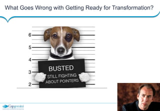 11
Copyright © Capgemini 2013 All Rights Reserved
Capgemini Testing Services | Financial Services
What Goes Wrong with Getting Ready for Transformation?
 