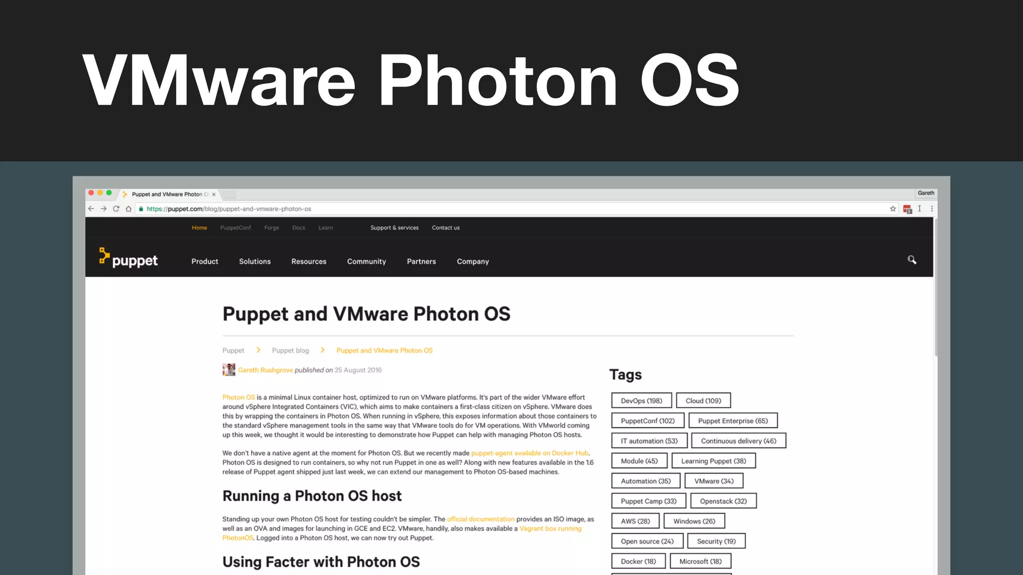 (without introducing more risk)
VMware Photon OS
 