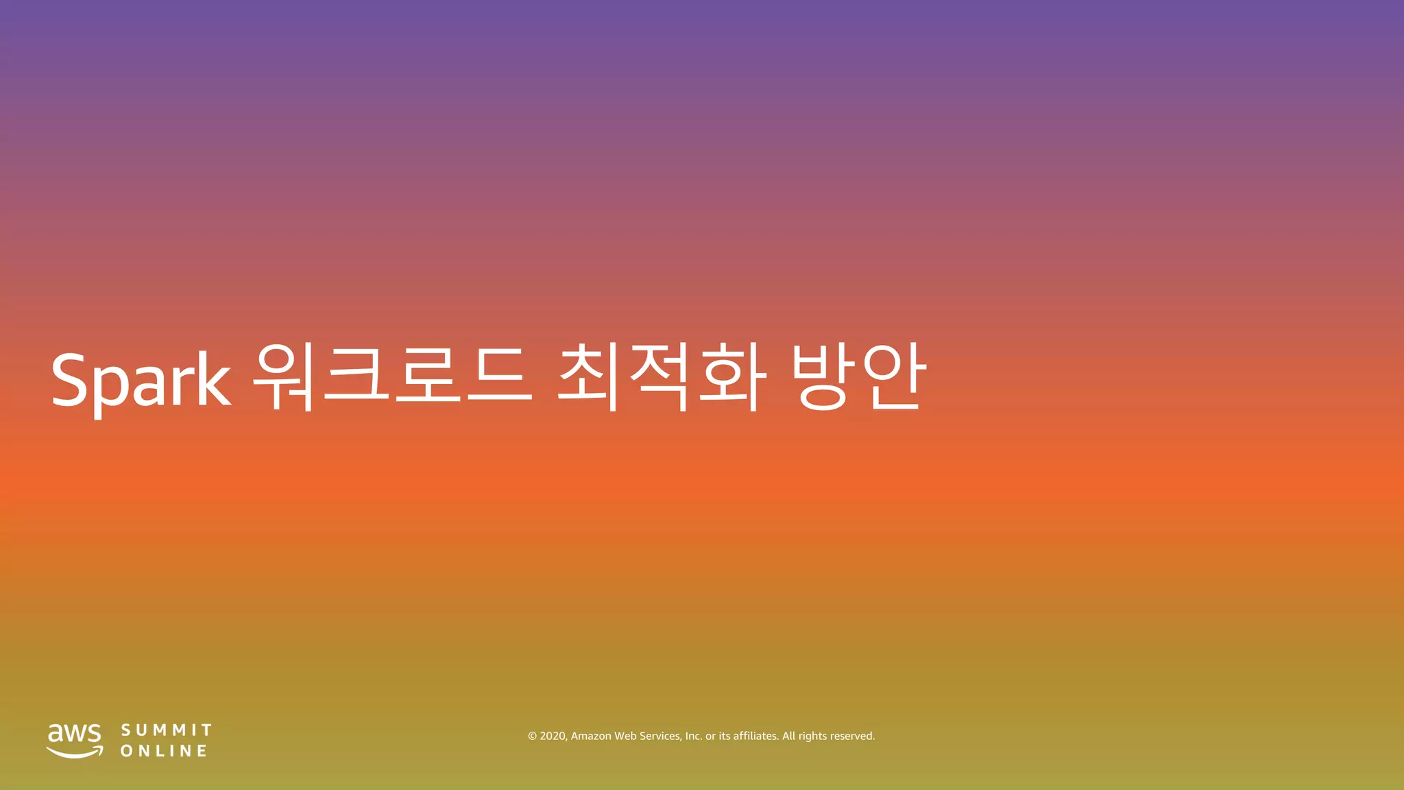 © 2020, Amazon Web Services, Inc. or its affiliates. All rights reserved.
 