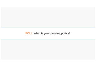 POLL: What is your peering policy?
 