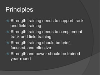 Strength Training Program Design for Track and Field | PPTX