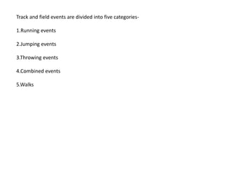 Track and field events | PPTX