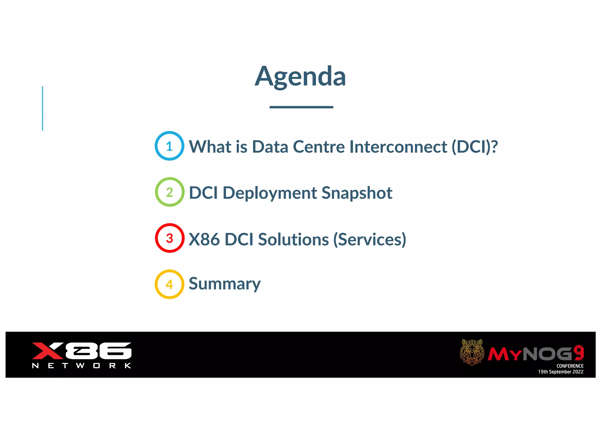 Orange Restricted
Agenda
What is Data Centre Interconnect (DCI)?
1
DCI Deployment Snapshot
2
X86 DCI Solutions (Services)
3
Summary
4
 