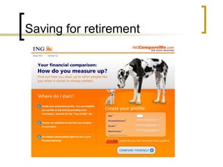 Saving for retirement

 