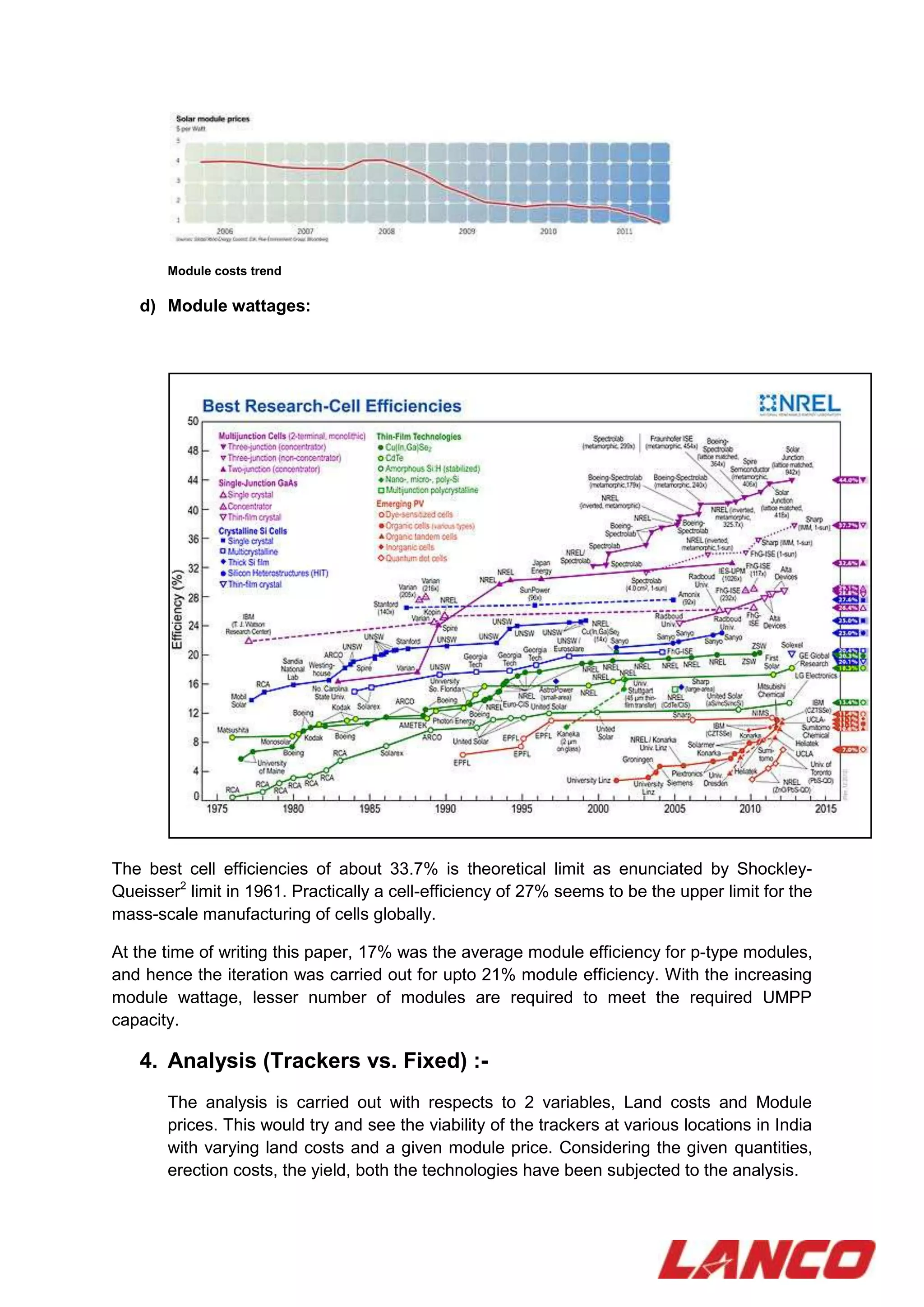 Single Axis Tracker Vs Fixed tilt for Solar PV | DOCX