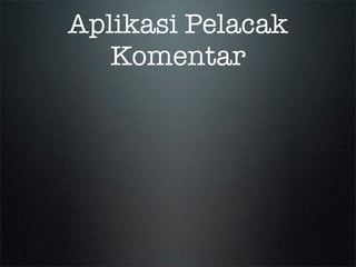 Tracking Comment App