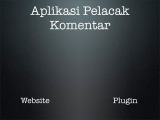 Tracking Comment App