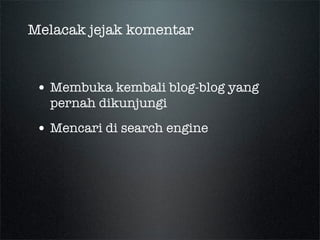 Tracking Comment App