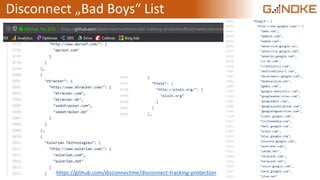 Disconnect „Bad Boys“ List
https://github.com/disconnectme/disconnect-tracking-protection
 