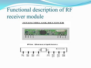 Functional description of RF
receiver module
 