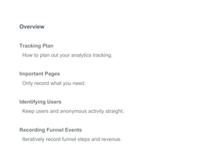 Best Practices: What to Track with Your Analytics