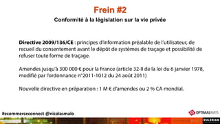 Frein #2
#ecommerceconnect @nicolasmalo
Conformité à la législation sur la vie privée
 