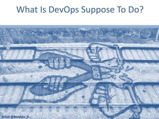 @Bordalo_II
What Is DevOps Suppose To Do?
Artist @Bordalo_ii
 