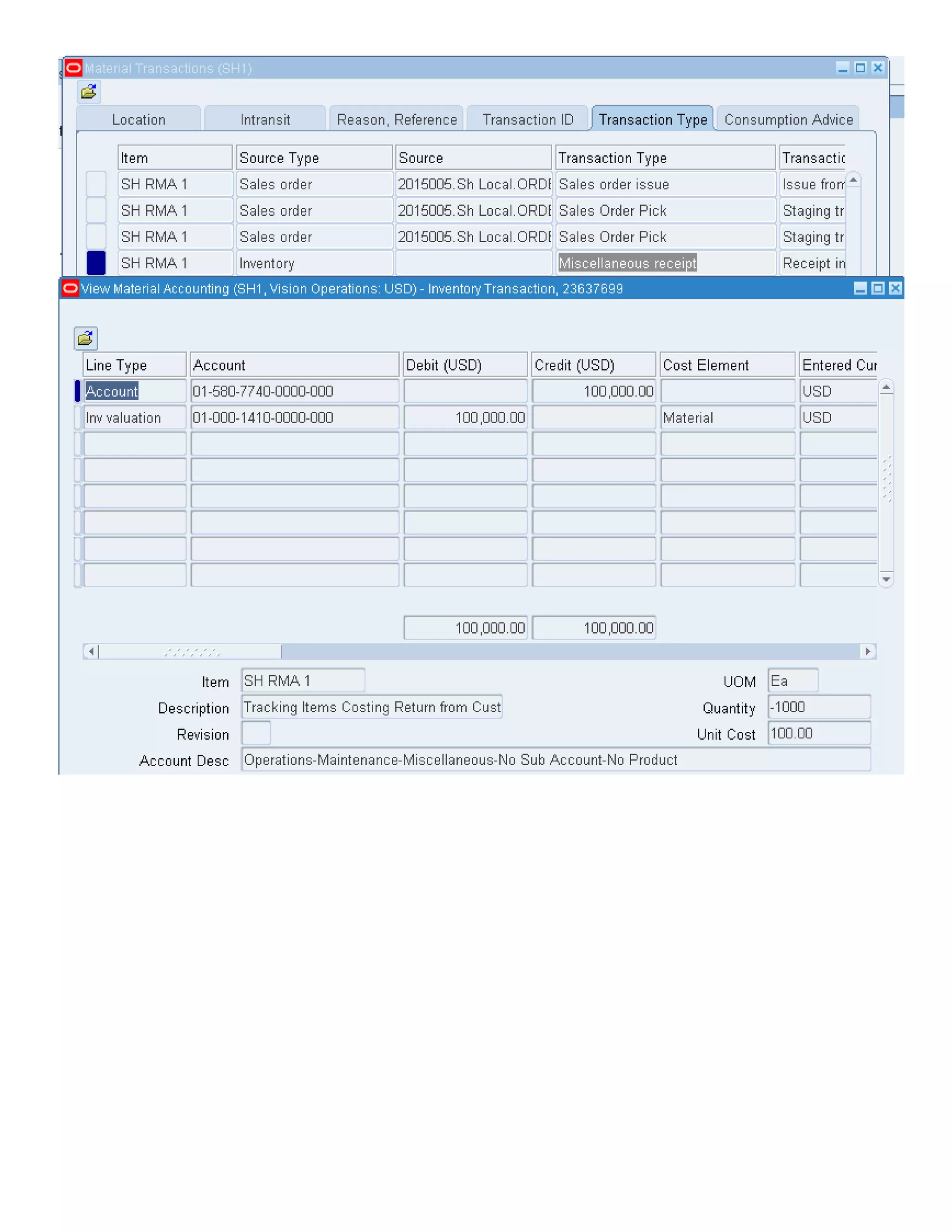 Oracle EBS Tracking items costing return from customer | DOCX