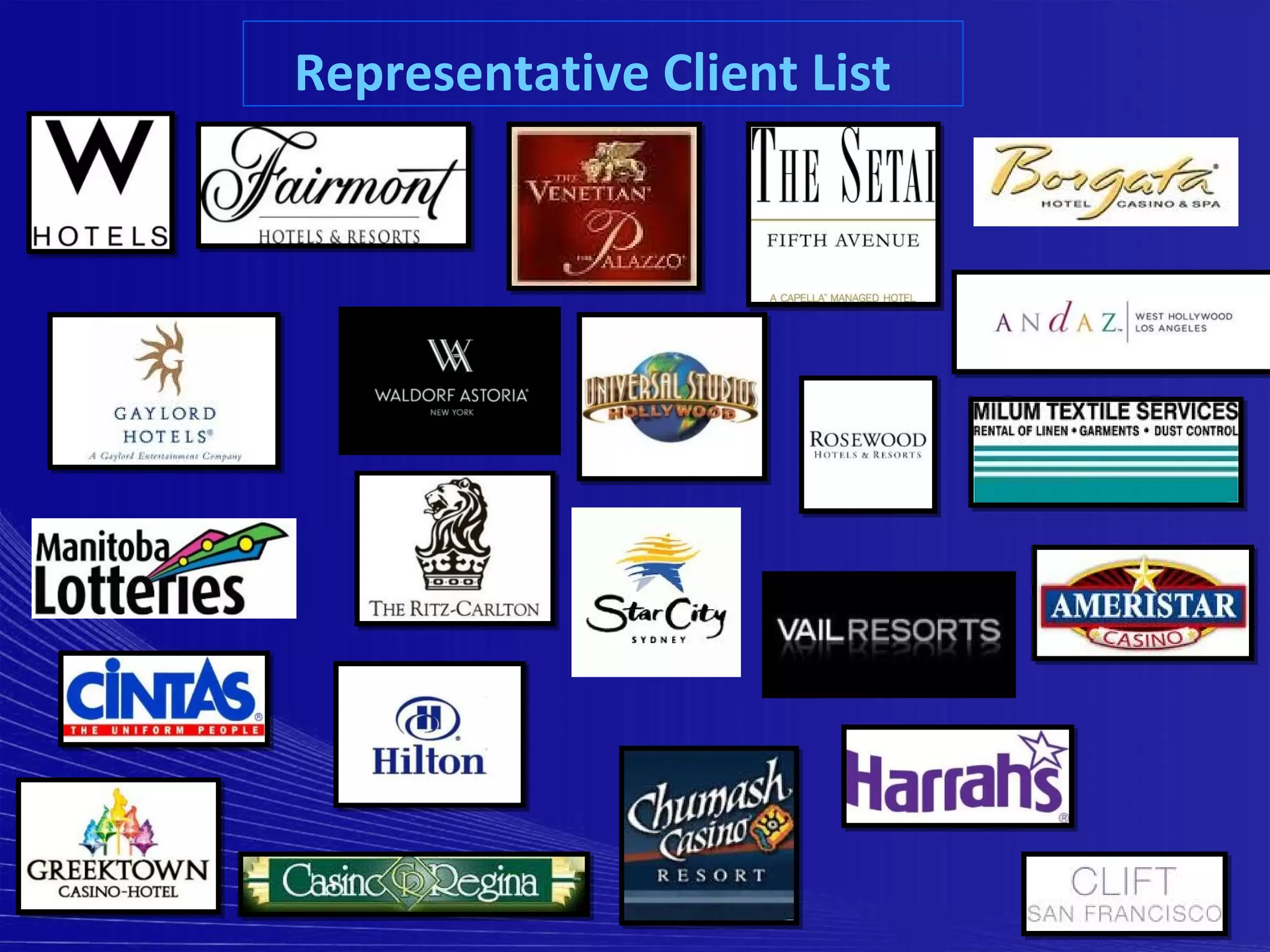 Representative Client List
 