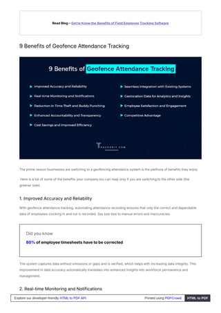 GPS-Based Geofenced Attendance System for Employee Tracking | PDF