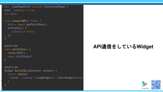 API通信をしているWidget
 