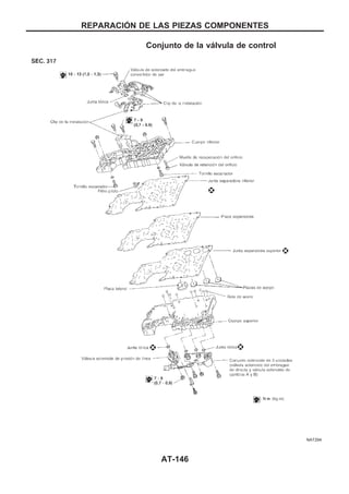 Conjunto de la válvula de control
NAT294
REPARACIOuN DE LAS PIEZAS COMPONENTES
AT-146
 