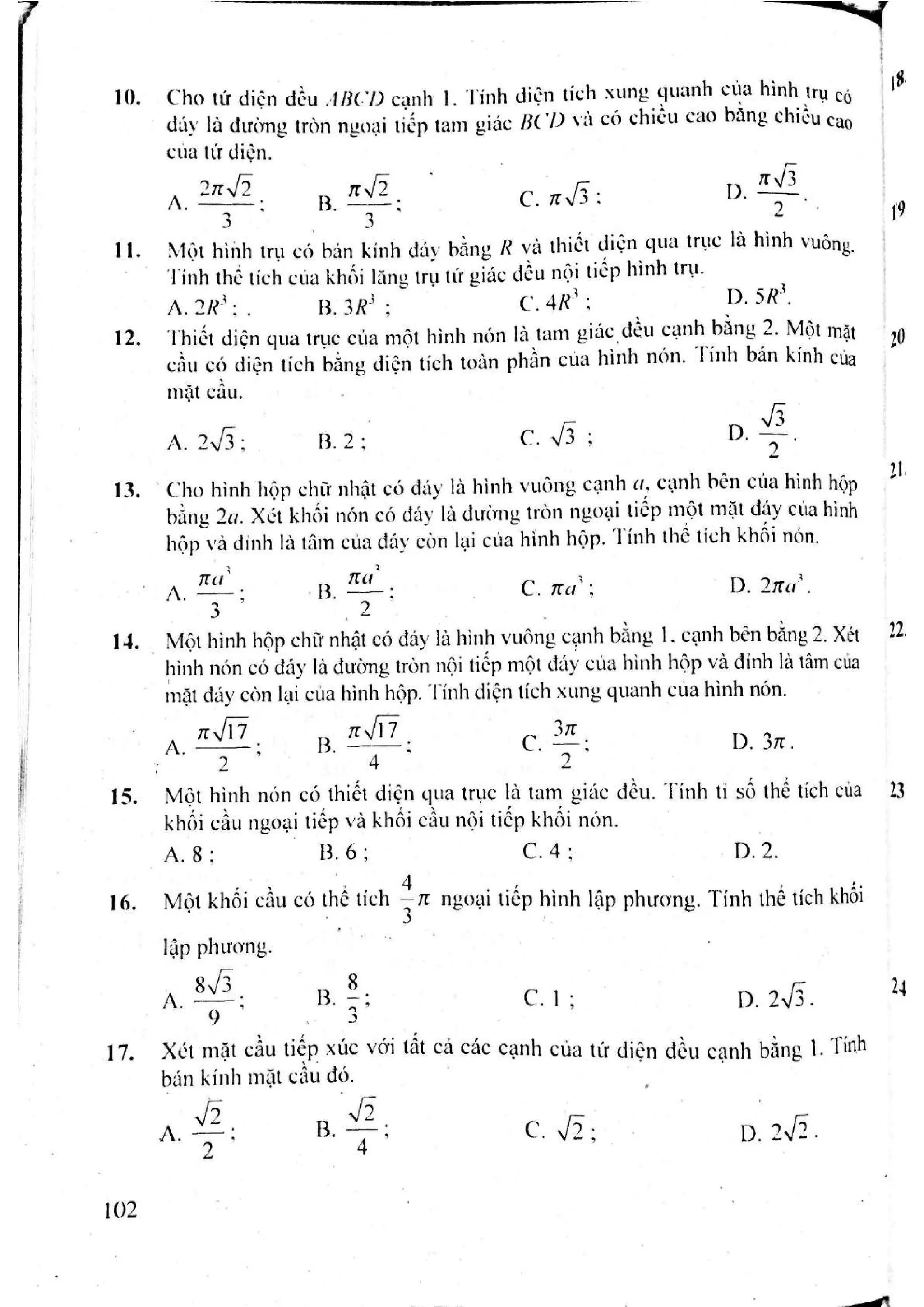 Sách trắc nghiệm Toán 12 Đoàn Quỳnh luyện thi THPT Quốc gia 2017