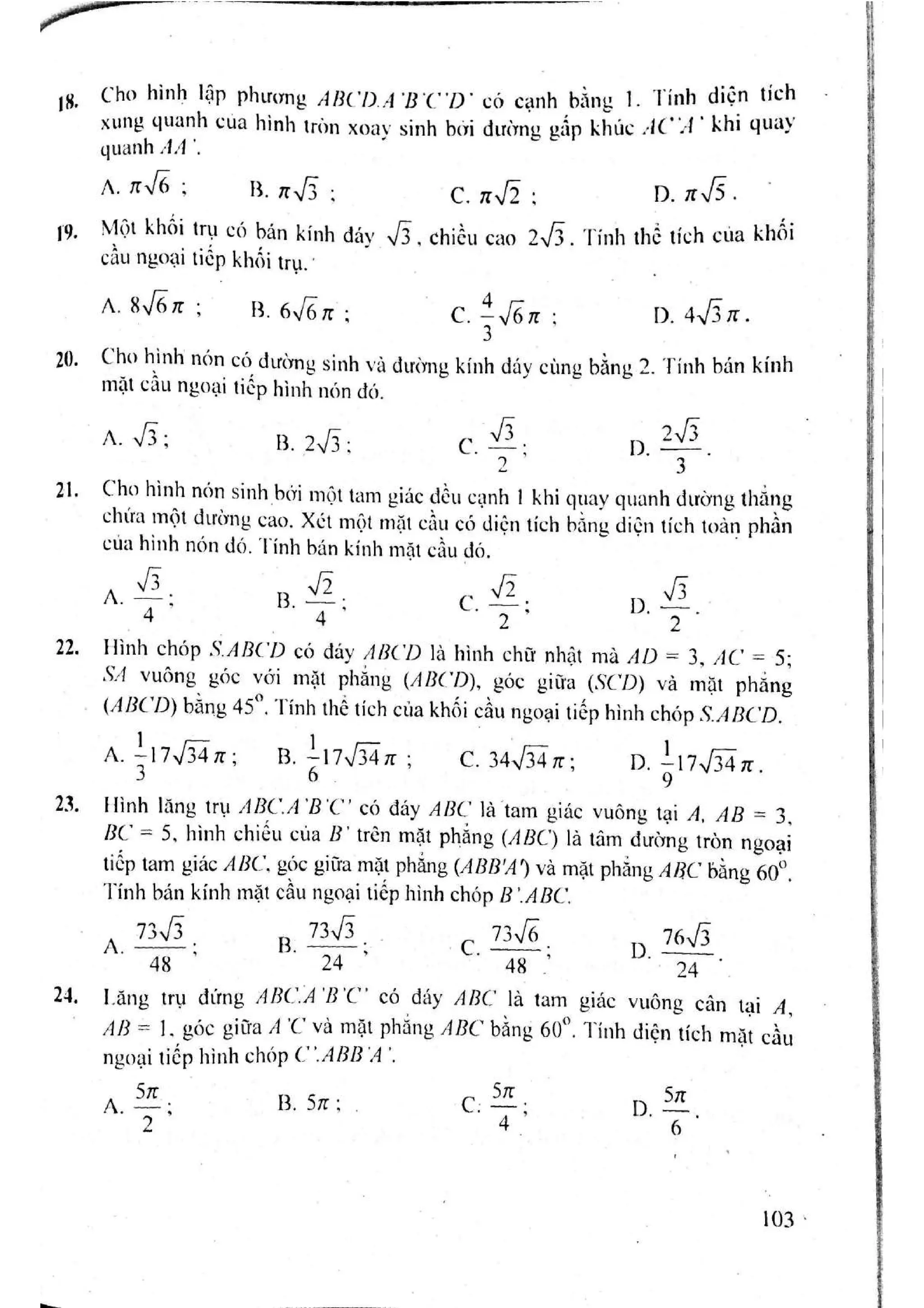 Sách trắc nghiệm Toán 12 Đoàn Quỳnh luyện thi THPT Quốc gia 2017
